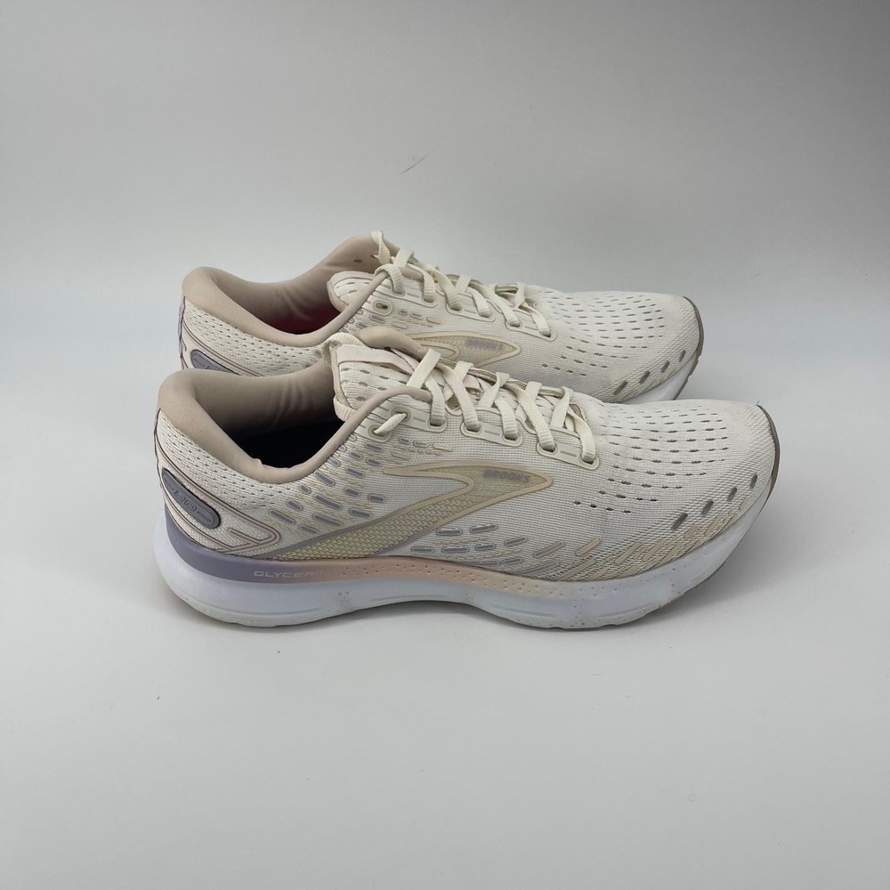 Brooks Glycerin 20 Womens Running Shoes Cream Lavender 1203691B199 Size 12